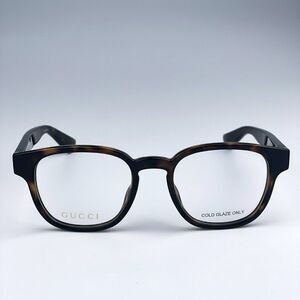 NEW Gucci GG1343O 002 Dark Havana Oval Unisex Eyeglasses